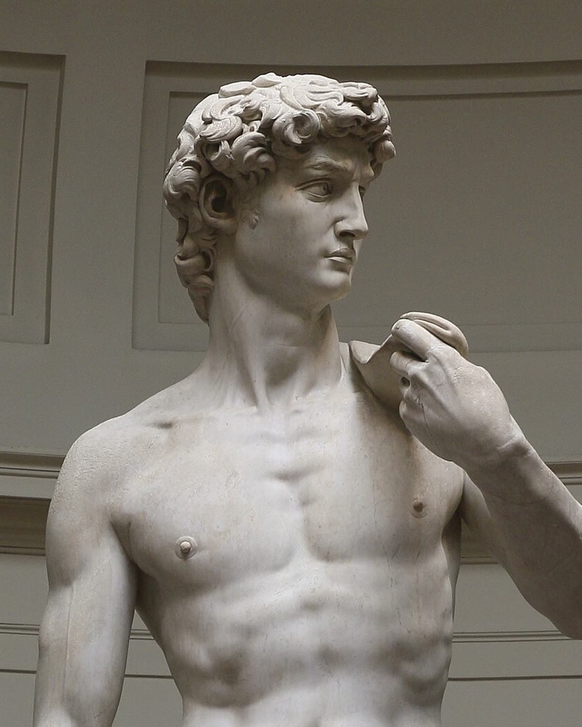 Il David di Michelangelo, dettaglio